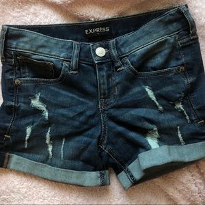 Express denim shorts